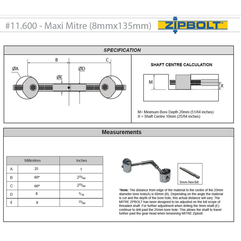 Zipbolt UT 11.600 Maxi Mitre Connector Bulk Pack — Connects