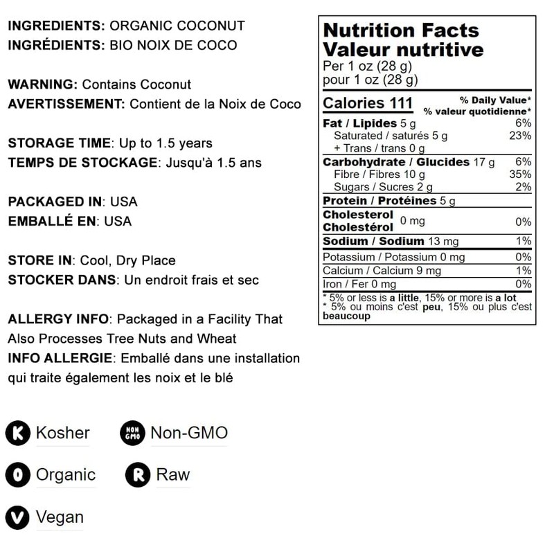 Organic Coconut Flour, 4 Pounds - Non-GMO, Kosher, Raw, Vegan,