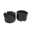 85 x 50 mm Rubber Pad with 2 V Grooves