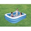 Bestway - Deluxe Rectangular Blue Inflatable Pool, 211 x 132