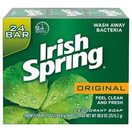 Irish Spring Men's Deodorant Soap Bar, Original Scent - 3.7 ounces (24 Count)