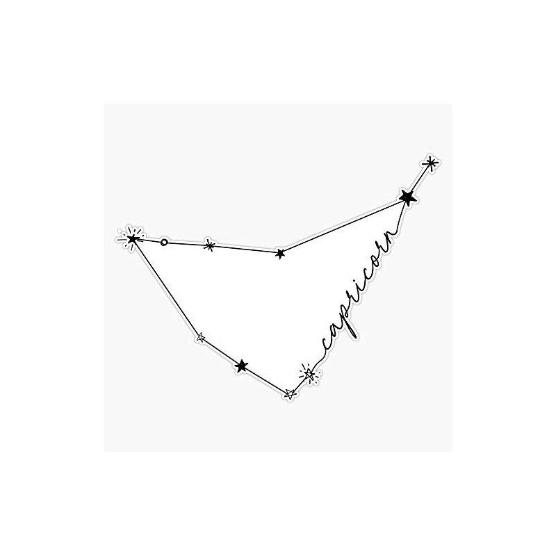 Capricorn Constellation Zodiac Drawing Bumper Sticker Vinyl Decal 5 inches