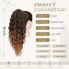 PEACOCO Ponytail Extension 20inch Long Synthetic Drawstring Ponytail Afro Curly