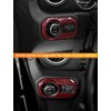 Savadicar Red Carbon Fiber Interior Accessories - Headlight Switch Trim