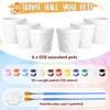 Pasimy 6 Set Ceramics to Paint DIY Ceramic Succulent Planter