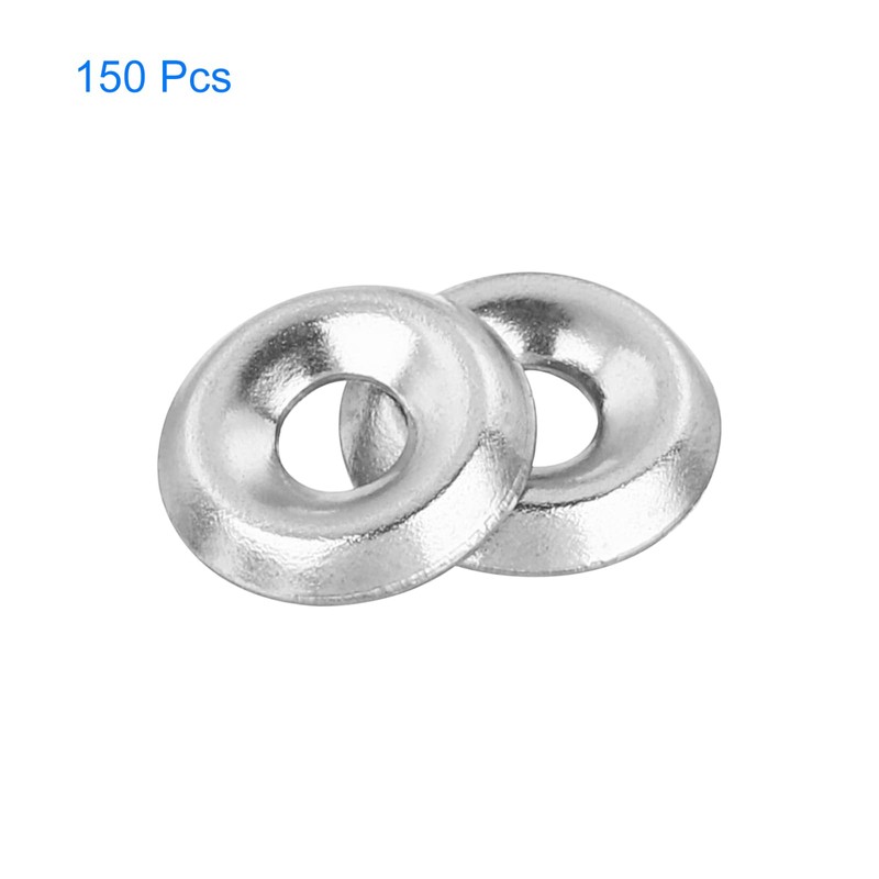 sourcing map #4 304 Stainless Steel Cup Washer Countersunk for