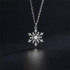 OIDIMS Snowflake Christmas Pendant Necklace Winter Jewelry Friendship Dainty Necklace