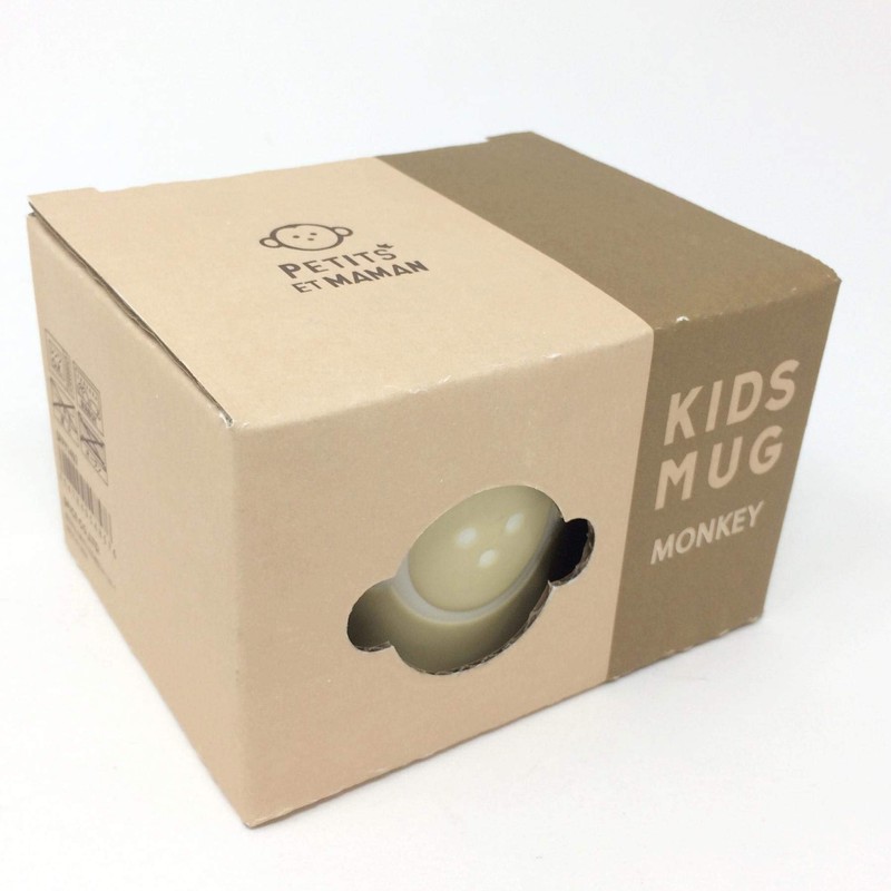 SPICE OF LIFE(スパイス) キッズ陶器マグカップ プチママン モンキー ベージュ 200ml 箱入り 離乳食