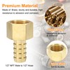 sourcing map 2pcs Brass Barbed Fitting 1/2" NPT Female to