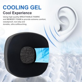 Major IV Cooling Gel Ear Pads Replacement Ear Cushions Compatible with Marshall Major 4 IV Major V Major ANC Bluetooth Wireless/Wired Headphones Memory Foam Earpads Earmuffs Ear Cups Cover (Black)