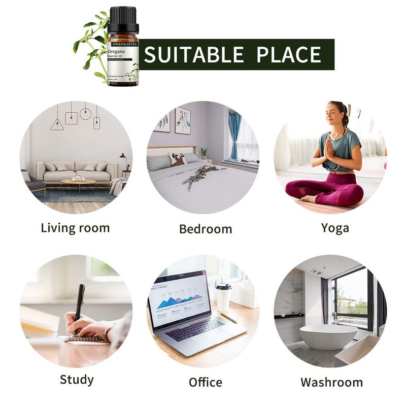 Oregano Essential Oil 10ml, 100% Pure Organic Diffuser Oils for