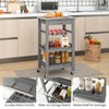 Giantex Kitchen Island Cart, Rolling Kitchen Storage Cart with Stainless