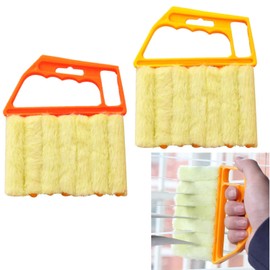 Chris.W 2Pack Window Blind Cleaner Duster Brush Microfiber Blind Cleaner Tools for Window Shutters Blind Air Conditioner Jalousie Dust
