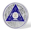 Imasoner 10 Year Sobriety Coin AA Medallion Recovery Chip Alcoholics