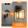 WIHTU Dusk to Dawn Outdoor Lighting Fixtures, Black Exterior Front