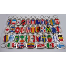 Greece Flag Key Chain Metal Chrome Plated Keychain Key fob keyfob Greek