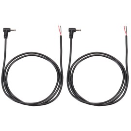 DMiotech 3.5mm x 1.35mm DC Power Pigtail Cable, 90 Degree Right Angle 24V DC Power Plug Jack to Bare Wire Open End 3ft Cord Connector, Black