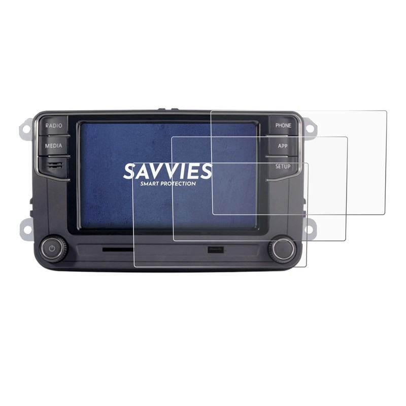 Savvies Pack of 6 Screen Protectors for Volkswagen Car Radio