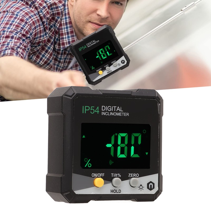 Digital Inclinometer LCD Display Protractor Magnetic Level Box Angle Finder