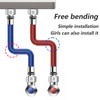 Qrity Pack of 2 G1/2 Inch Internal Thread Flexible Pipes,