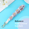 DIVINA VITAE Macrame Keychain Handmade Wrist Keychain for Women Cute