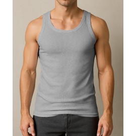 Andrew Scott Men's Cotton A-Shirt Tanks | Tag Free 100% Cotton Tank Tops |Multi Packs-Colors