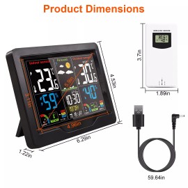 iMounTEK 7-in-1 Weather Station Wireless Weather Station with Sensor Clock 4Bright