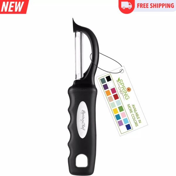 Spring Chef Premium Swivel Vegetable Peeler, Soft Grip Handle and
