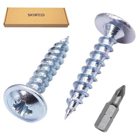 SKIR'CO (Pack of 900) Galvanised Steel 3.0 x 20mm Silver Wood Screws Metal Screws Wafer Head Pozi Self Tapping
