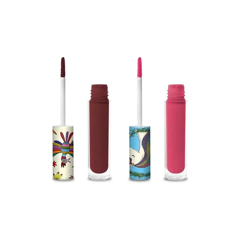 Set Yuya Me Quiero 2 Labiales Liquidos Mate Color Rosa