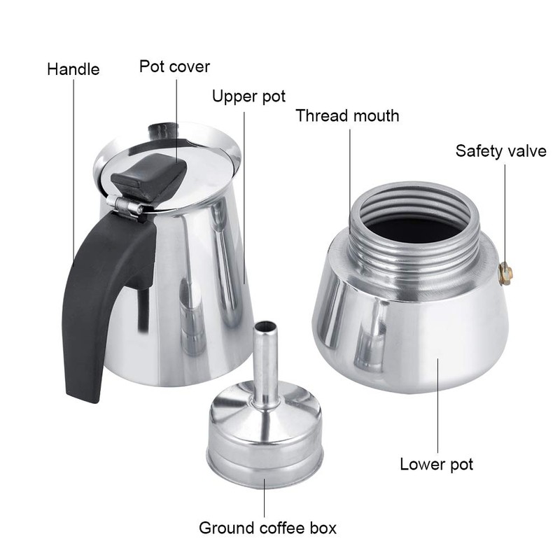 Espresso coffee maker, portable stainless steel espresso coffee maker Espresso