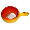 DE SILVA Terre D Umbria Yellow Pottery Handled Dish Soup