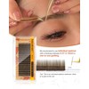 NAGARAKU Eyebrow Extension 0.07mm I-Curl Length 9mm-11mm Brown