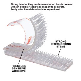 Bullshark Bond EZ Pass/I-Pass/Toll Tag Clear Tape Mounting Kit, 4 Sets (8 Strips) Double Sided Adhesive Scotch Strip with Velcro Strip, Alien Tape Grip with Alcohol Prep Pad, EZ Holder