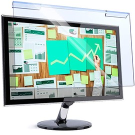 Blue Light Blocking Screen Protector Panel for 24 inch Diagonal LED PC Monitor Anti-UV Eye Protection Filter Film - Widescreen Monitor Frame Hanging Type
