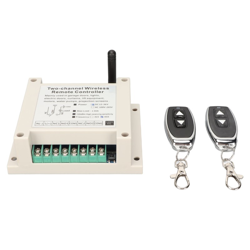Wireless Remote Control Switch Relay 2CH Controller Receiver Transmitter 433Mhz
