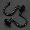 CHICTIE CHICTIE Black Shower Curtain Hooks, 12 Pieces, Metal, Shower
