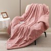 Dowin Pink Heated Blanket Electric Throw Waffle Fleece Heating Warming