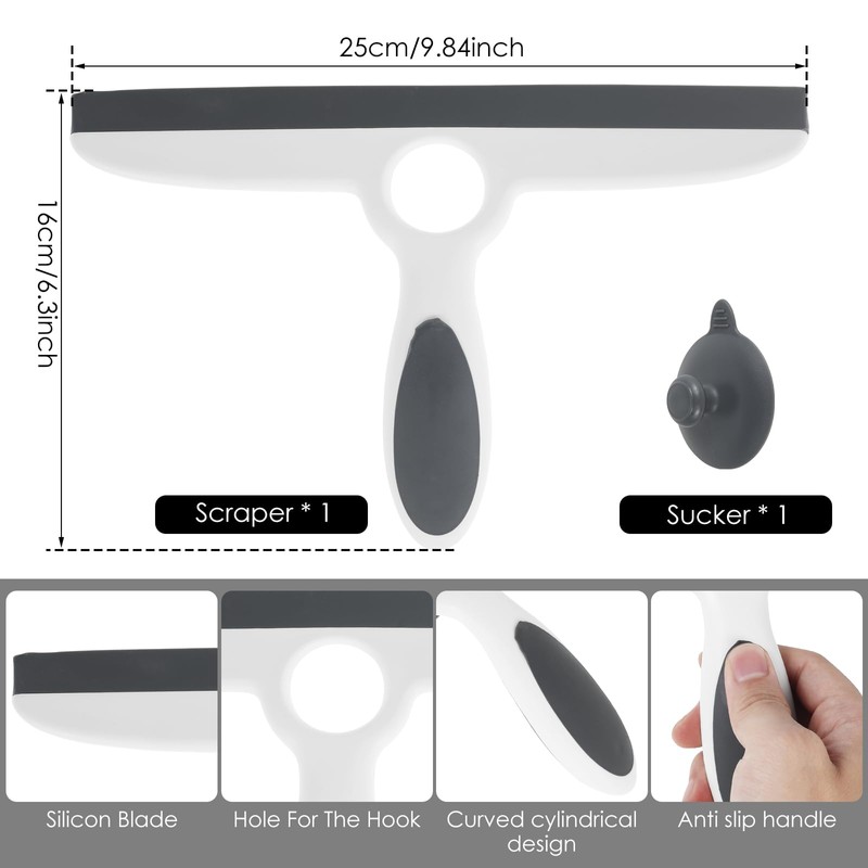 1PCS Shower Squeegee Lightweight Easy to Clean Shower Bathroom Sturdy