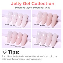 AIMEILI Transparent Milky White Nude Gel Nail Polish Soak Off U V LED Hema Free Nail Lacquer Salon DIY Manicure Kit Set Of 4pcs X 10ml - Kit Set 20