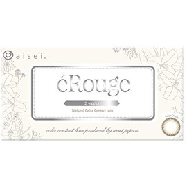 エルージュ(eRouge) 2weekカラコン / 1箱6枚入り　カラー：ベージュオンブル(度数 -5.75)