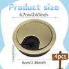 4Pcs Desk Plug Hole Cover, Desk Cable Grommet 60mm, Round