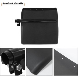 Right Quarter Fenders for Semi Truck, 24" x 24" Black Plastic Quarter Fenders Set with Tube Bracket and Mounting Hardware, Fit for Freightliner, Kenworth, Volvo, Peterbilt