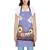 Smooffly Owls Family Apron Unisex Adjustable Bib Apron, Cooking Kitchen