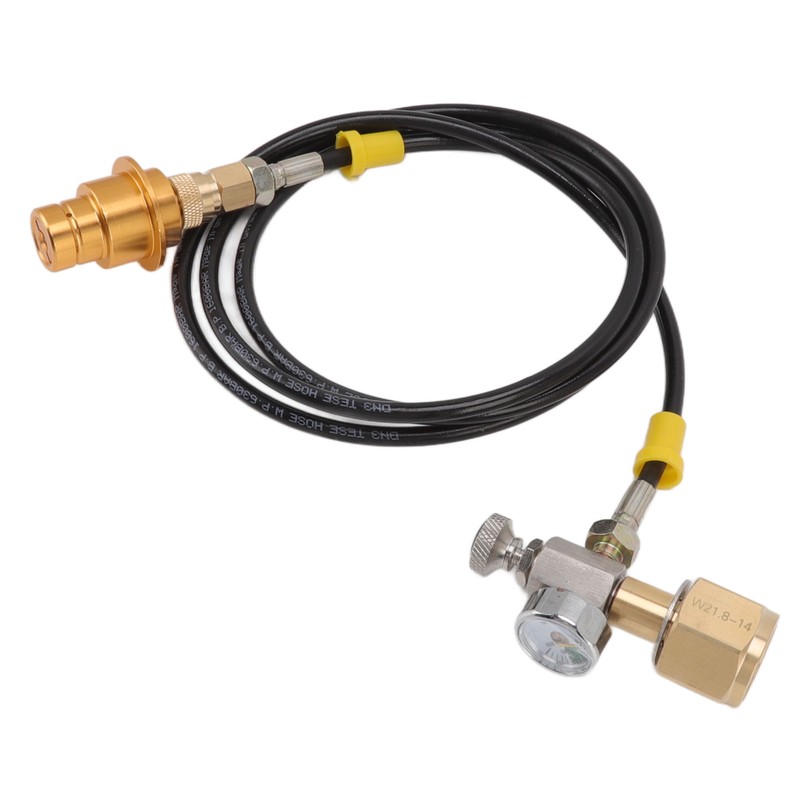 Soda Maker Adapter Hose Kit 1.5m Black Hose with Gold