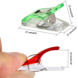 Sewing Clips, 100PCS Multicolor Craft Clips Assorted Multipurpose Plastic Clips for Sewing Quilting Binding Crafting Crochet and Knitting