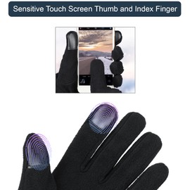 Cierto Warm Winter Gloves | Polar Fleece Cold Weather Gloves | Touch Screen Women and Men Windproof Thermal Gloves for Running Hiking Cycling Camping