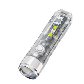 RovyVon Aurora A8 Pro Keychain Flashlight, Blacklight Flashlight, Rechargeable EDC Flashlight, IP66 Water Resistant for Camping Hiking(White/Red)