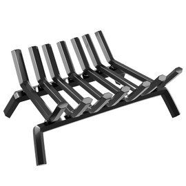 AMAGABELI GARDEN & HOME Fireplace Grate Log Holder 21 Inch Firewood Burning Rack Heavy Duty Wrought Iron Solid Steel for Chimney Hearth Fire Pit Outdoor Kindling Tools Wood Stove Accessories