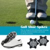 16 PCS Black Golf Shoe Spikes TPU Golf Shoe Cleats